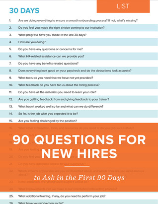 90 Questions for New Hires to Ask in the First 90 Days