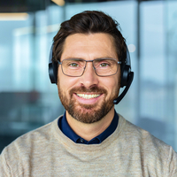 man with headset